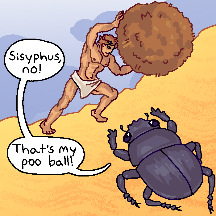 Sisyphus "No Sisyphus!" Sticker