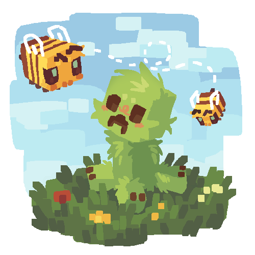 Fluffy Green Guy Sticker