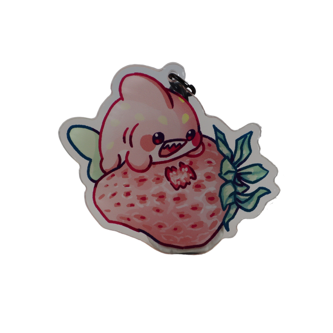 Strawberry Shork Keychain